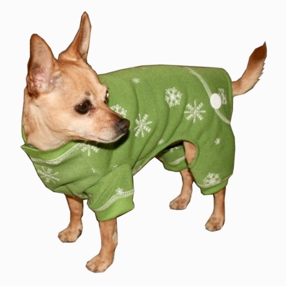 NEW Hip Doggie Green Snowflake Long Johns - Picture 2 of 6